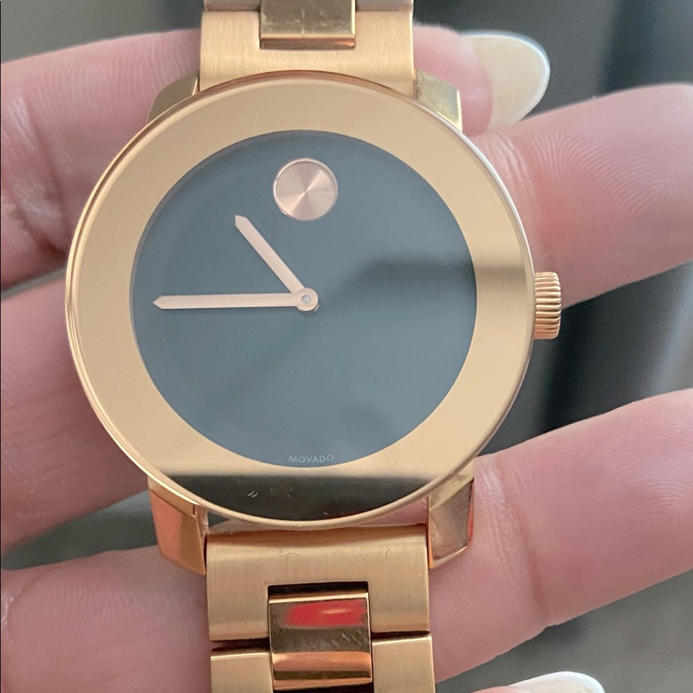 Movado rose gold unisex watch